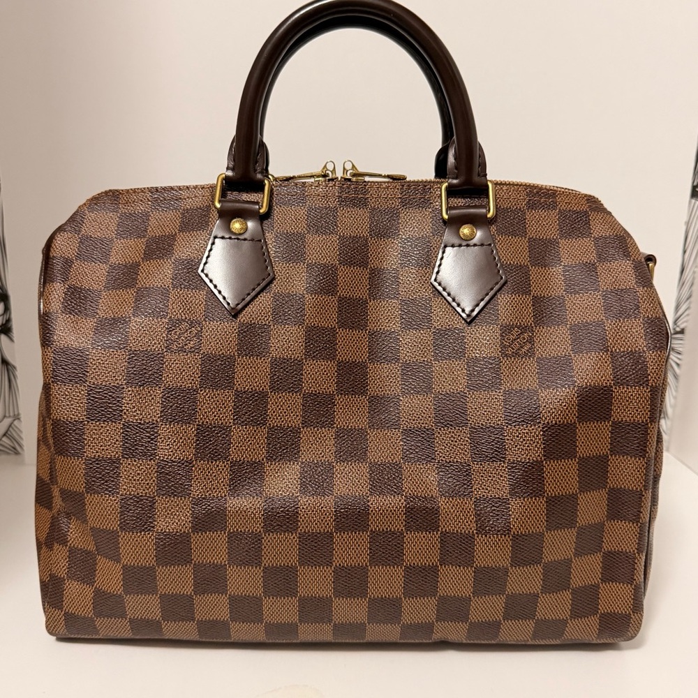 ✨ Authentic Louis Vuitton Speedy 30 Bandoulière – Damier Ebene ✨ - Picture 2 of 15